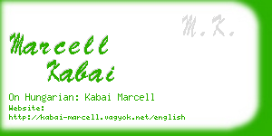 marcell kabai business card